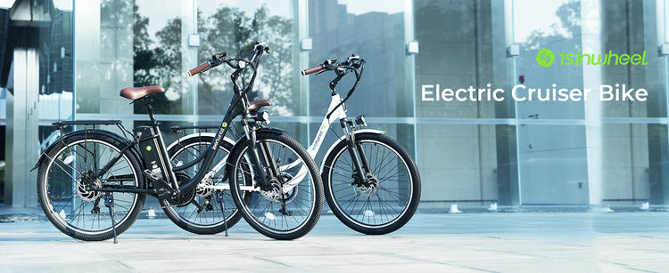 The isinwheel U2 Electric Bike – a step-thru city e-bike with a long-range battery for comfortable and efficient urban commuting.