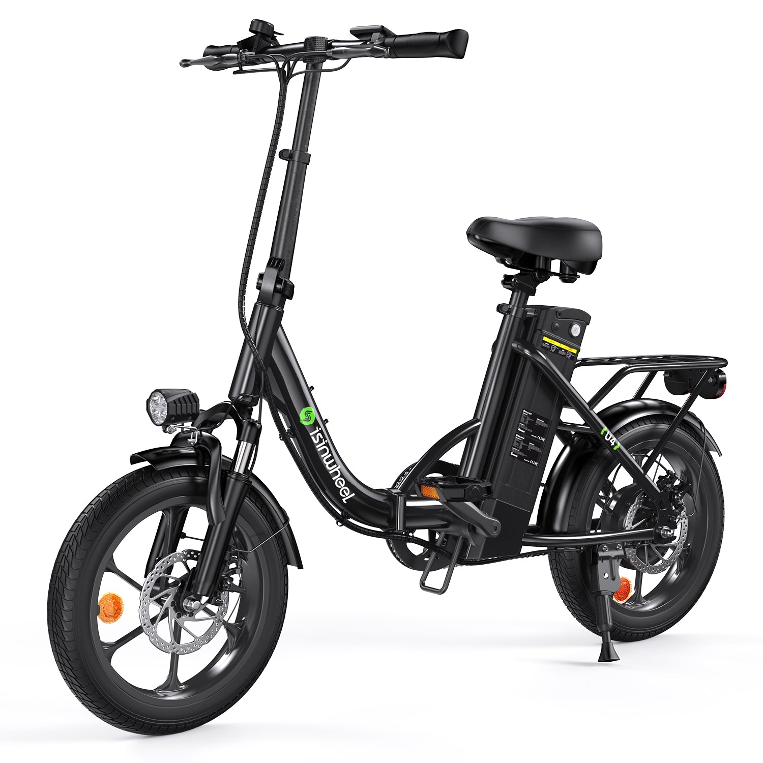 isinwheel U4 Foldable Step-Thru Electric Bike – 55 Miles Range  500W