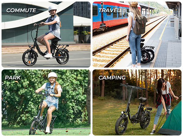 isinwheel U4 electric bike for commute, travel and camping