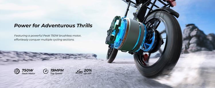 Experience strong acceleration and hill-climbing power with the 250W (peak 750W) motor of the isinwheel U4 Electric Bike.