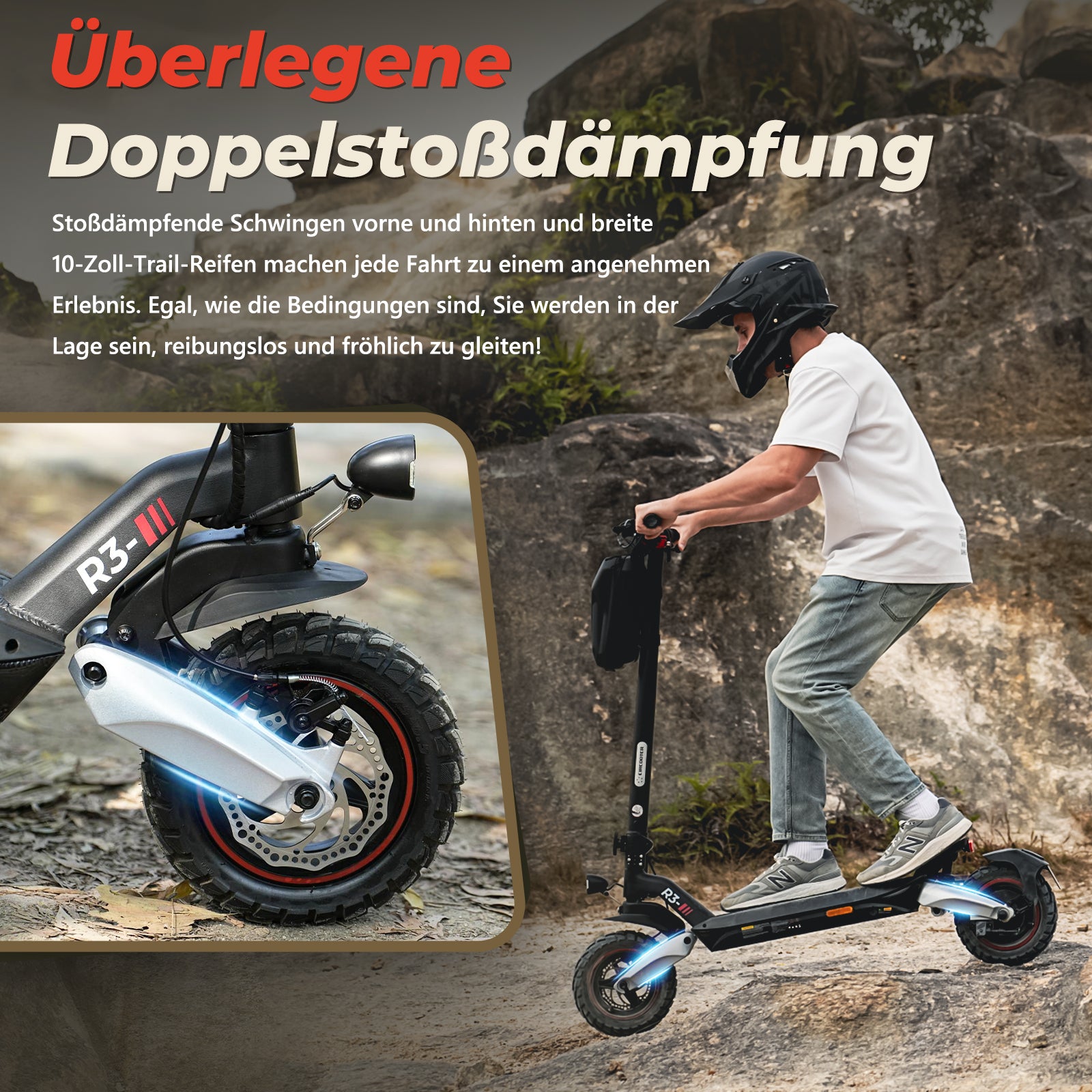 isinwheel R3 Off Road Electric Scooter 800W