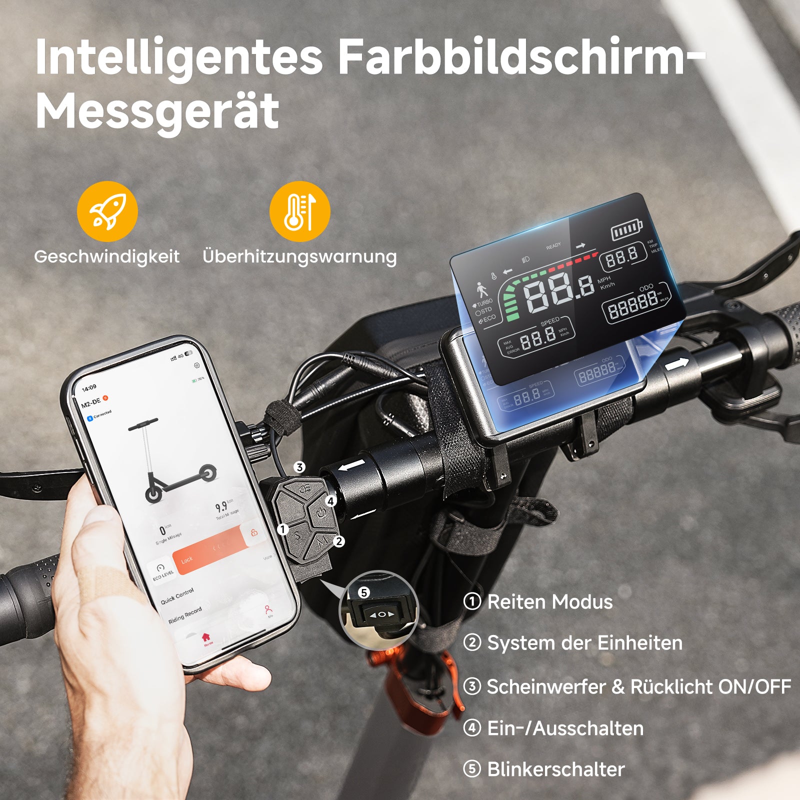 isinwheel M2 Off Road Electric Scooter 800W