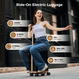 CyberCart Electric Riding Luggage Electric Riding Luggage - 1TB Capacity, 36km Range, 8 MPH, 250W motor, Ultra-Lightweight Smart Travel Companion - PCD2501-Black