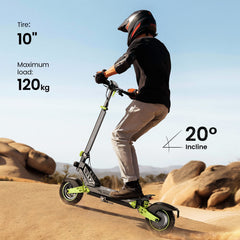 iSinwheel Skuter Elektryczny Terenowy D2 Electric Scooter, 1000W Motor, 48V 15,6Ah Battery, 10 Inch Tires, 45km/h Max Speed, 55km Range, Double Disc Brakes, Dual Suspension