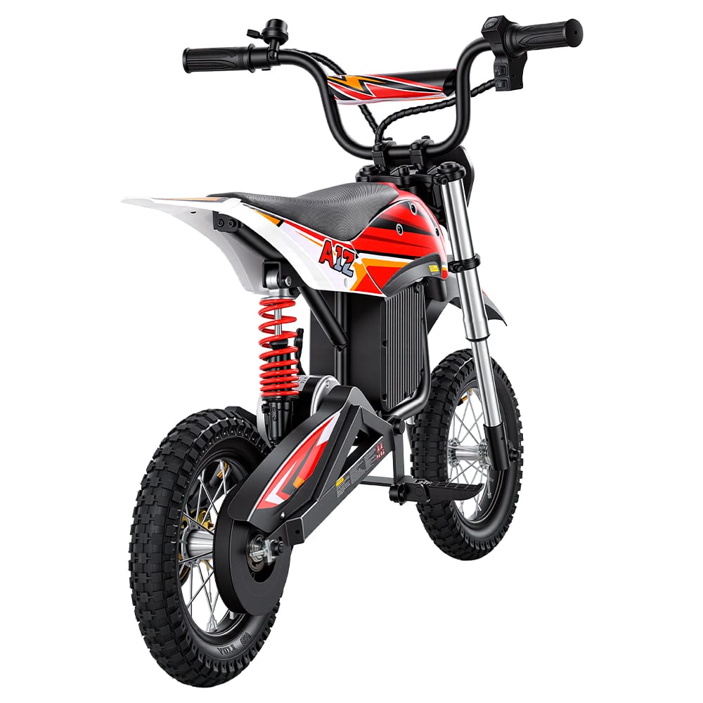CyberCart E-Scooter for Kids Cybercart A12 Electric Dirt Bike for Kids - 350W Off-Road Motorcycle with Dual Suspension & 3 Speed Modes