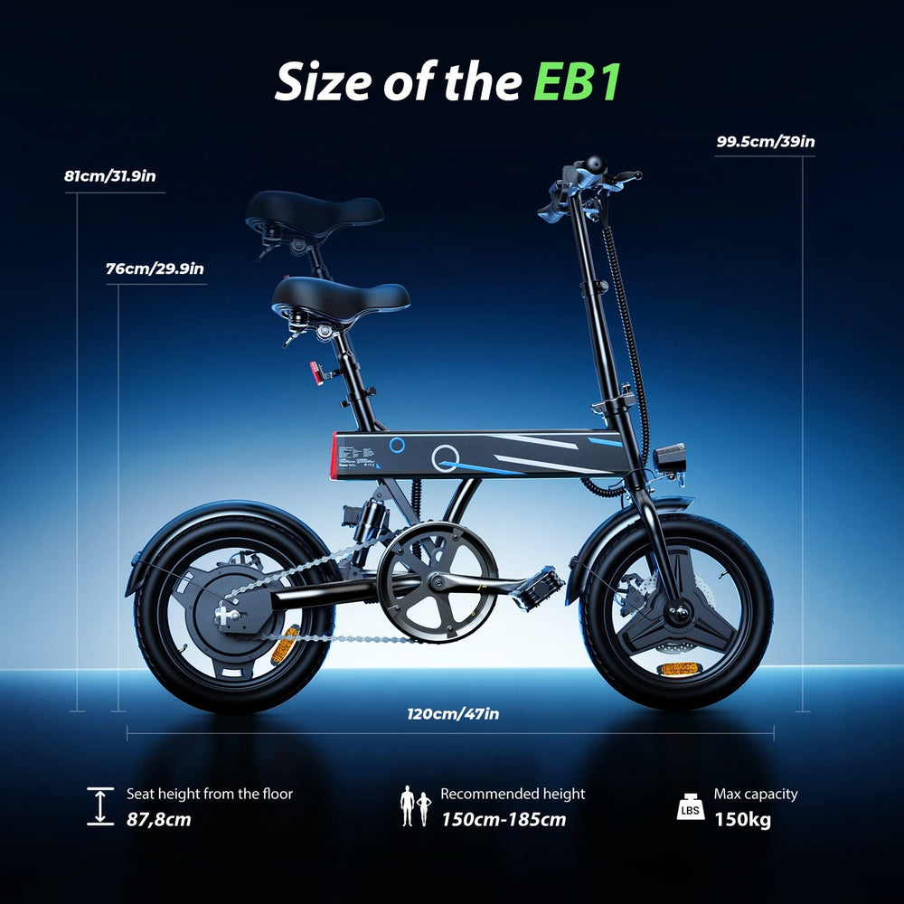 CyberCart Commuter E-Bike EB1 Electric Adjustable Bike 350W