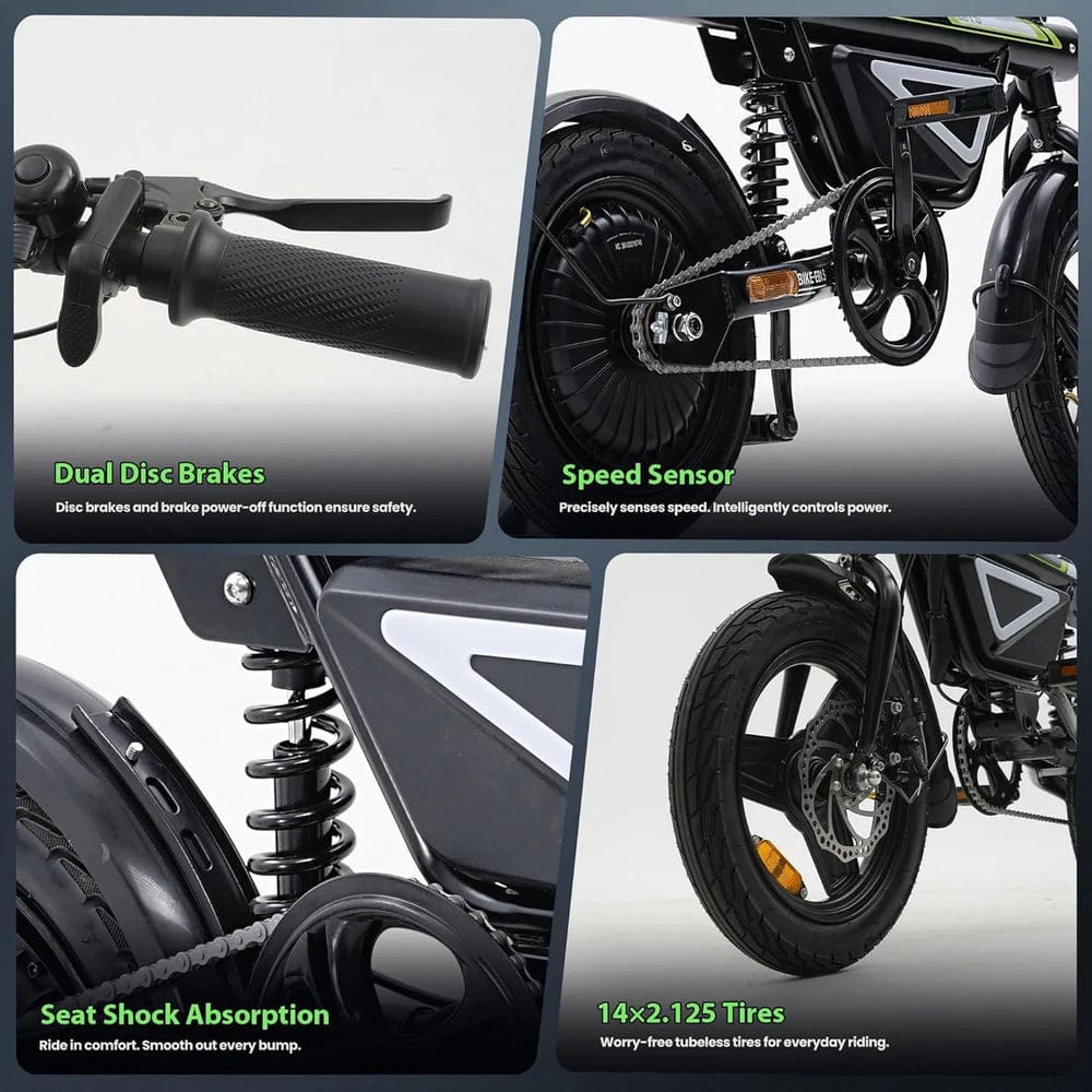 CyberCart Commuter E-Bike EB1S Folding Electric Bike 250W