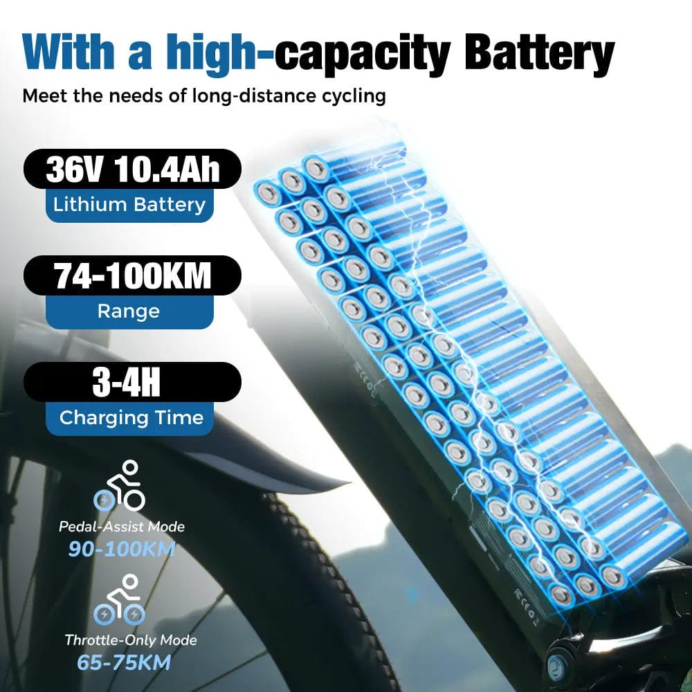 CyberCart Commuter E-Bike EB3 Electric Bike | 250W, 100 km Range