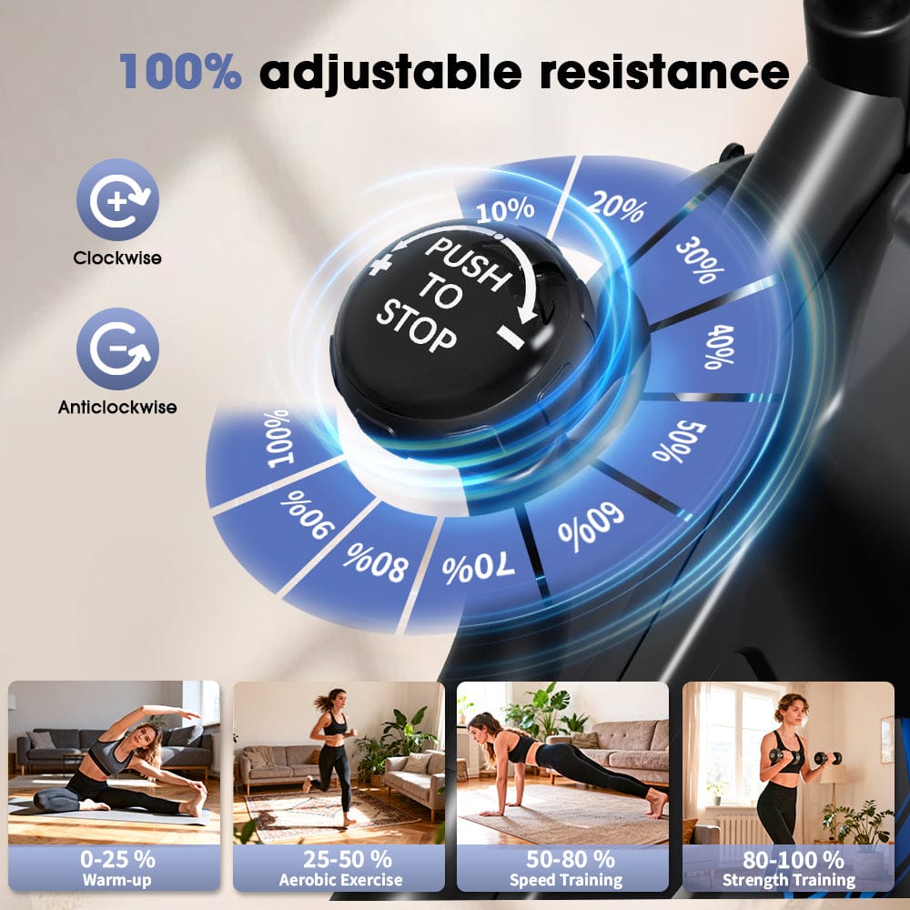 CyberCart Exercise Bike QK116C Exercise Bike with Adjustable Magnetic Resistance Stationary Bikes for Home, with Comfortable Seat, Digital Monitor
