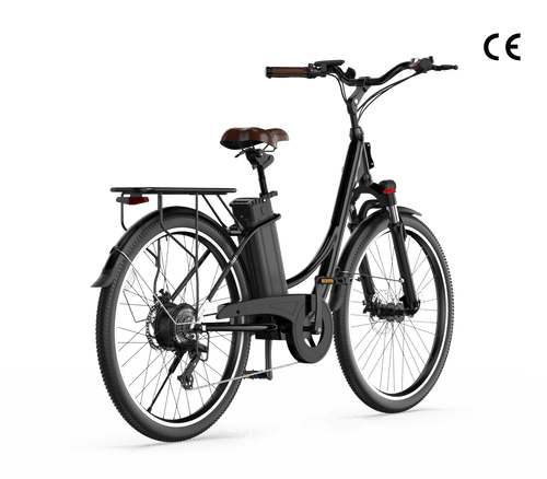 CyberCart Commuter E-Bike U2 Commuter Electric Bike  - City E-Bike, 500W Motor, 55KM Range, CE Certified