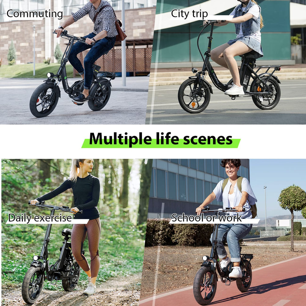 CyberCart Commuter E-Bike U4 Electric Commuter Bike, Peak 500 W, 88 km Range Foldable E-Bike