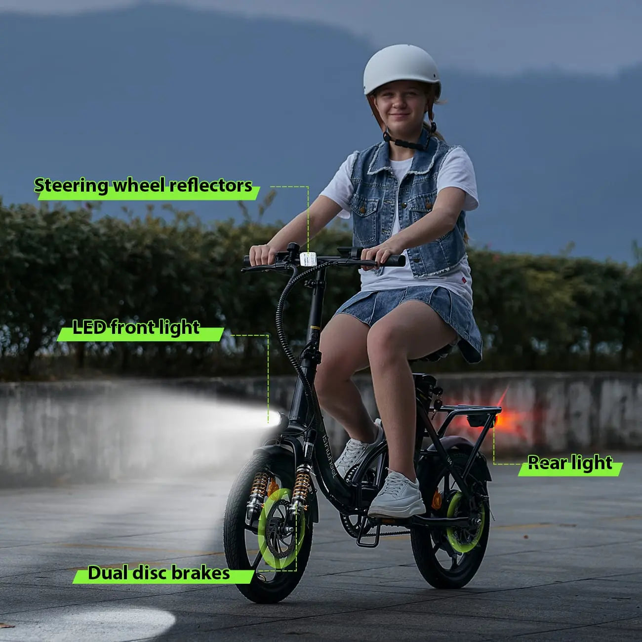 CyberCart Commuter E-Bike U4 Electric Commuter Bike, Peak 500 W, 88 km Range Foldable E-Bike