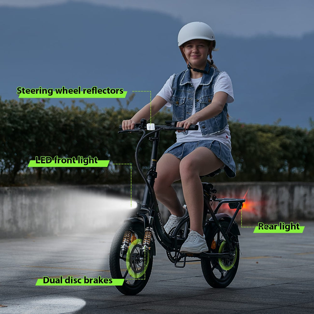 CyberCart Commuter E-Bike U4 Electric Commuter Bike, Peak 500 W, 88 km Range Foldable E-Bike