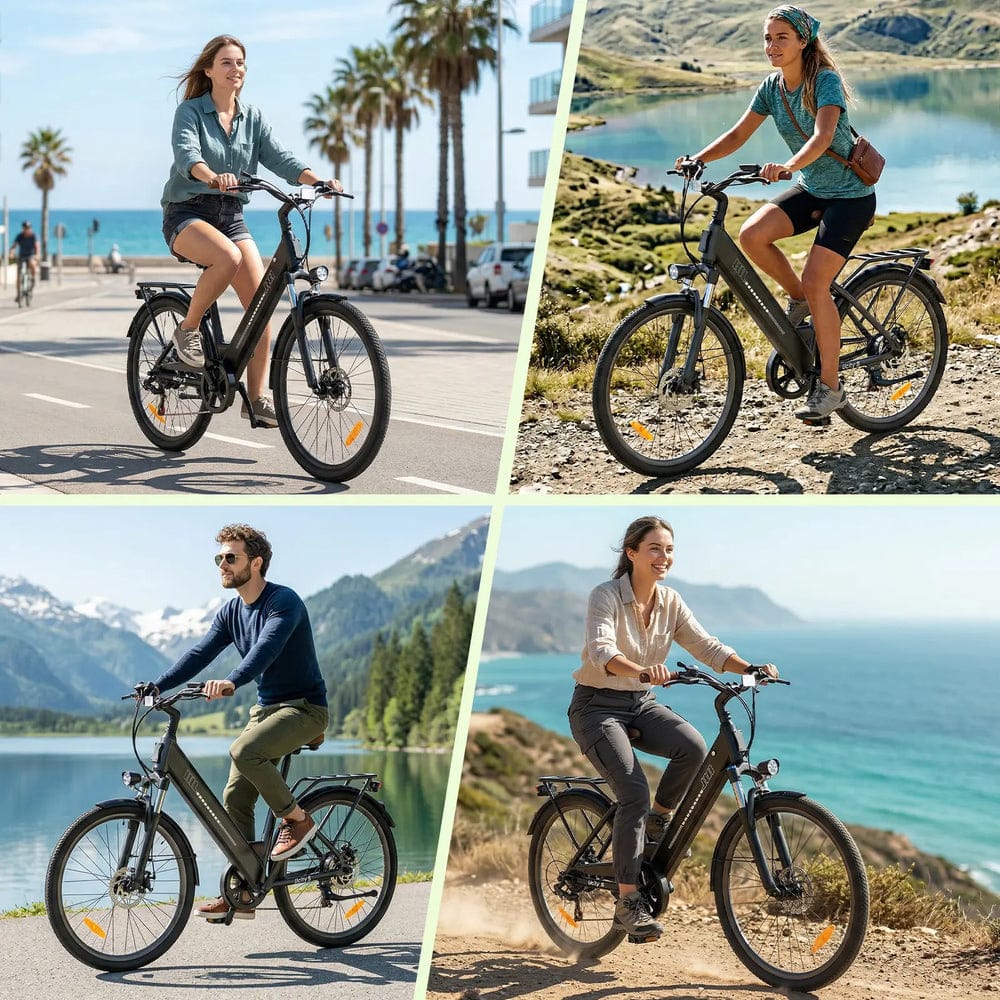 CyberCart Commuter E-Bike UcityS Trekking Electric Bike 36V 13Ah 88km Range
