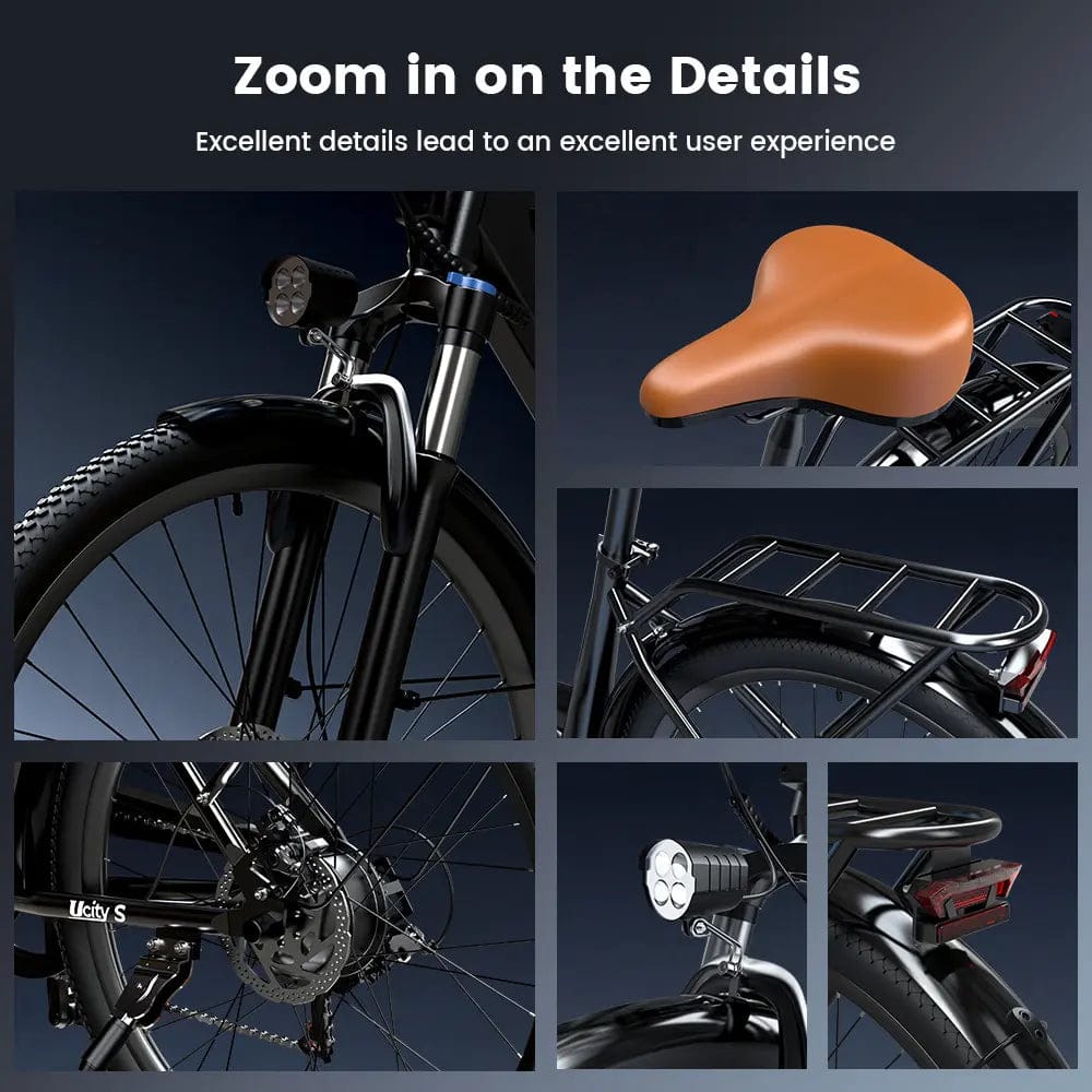 CyberCart Commuter E-Bike UcityS Trekking Electric Bike 36V 13Ah 88km Range