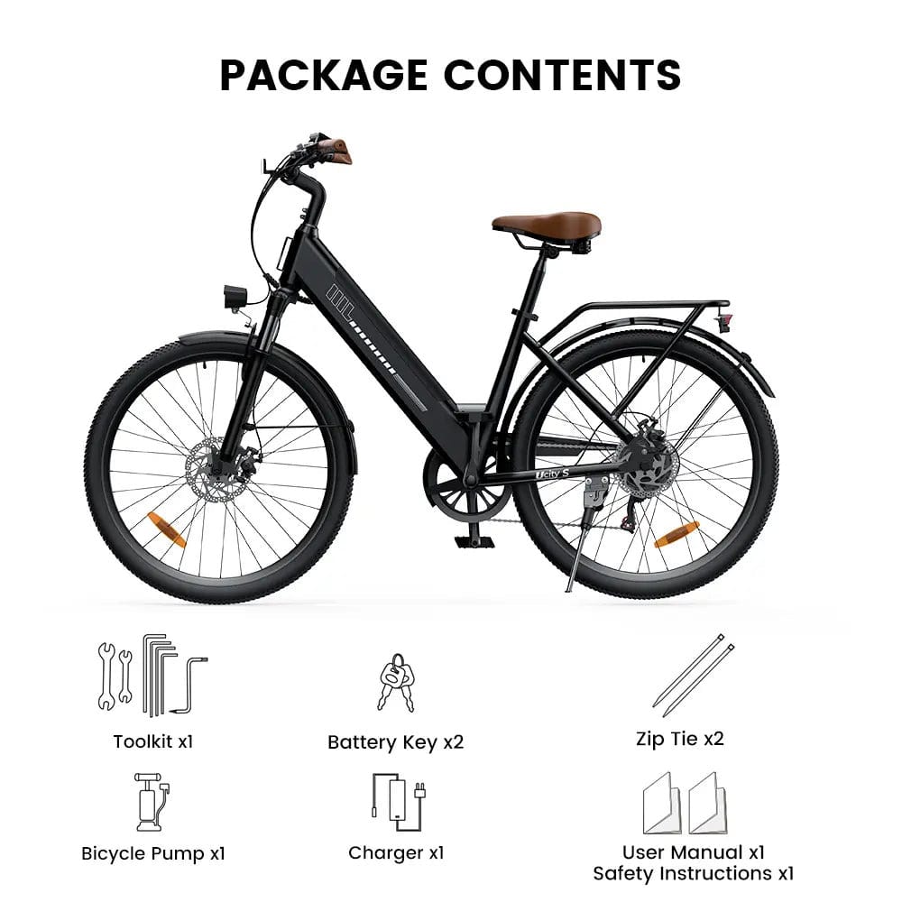 CyberCart Commuter E-Bike UcityS Trekking Electric Bike 36V 13Ah 88km Range