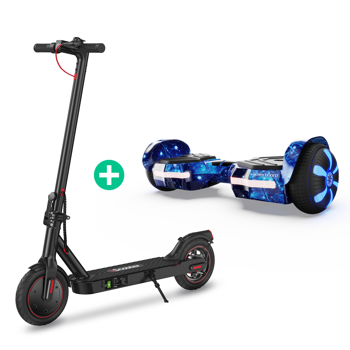 Black Friday Bundle: Commuter E-Scooter i8 25KM/H 350W + Hoverboard for Kids H2 7.5mph