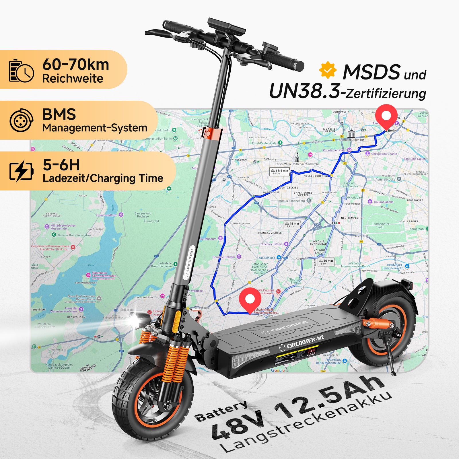 isinwheel M2 Off Road Electric Scooter 800W