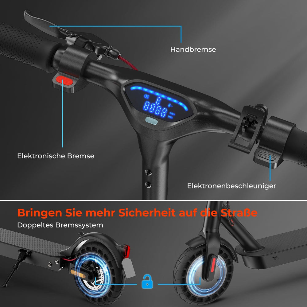 E9TMAX commuter scooter with Bluetooth connectivity