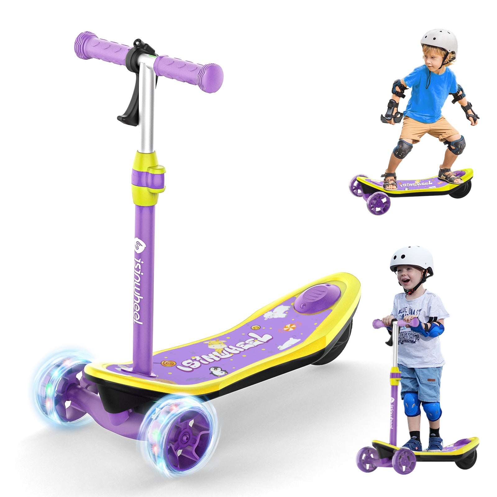 The foldable MiniSpider scooter is stored easily at home.