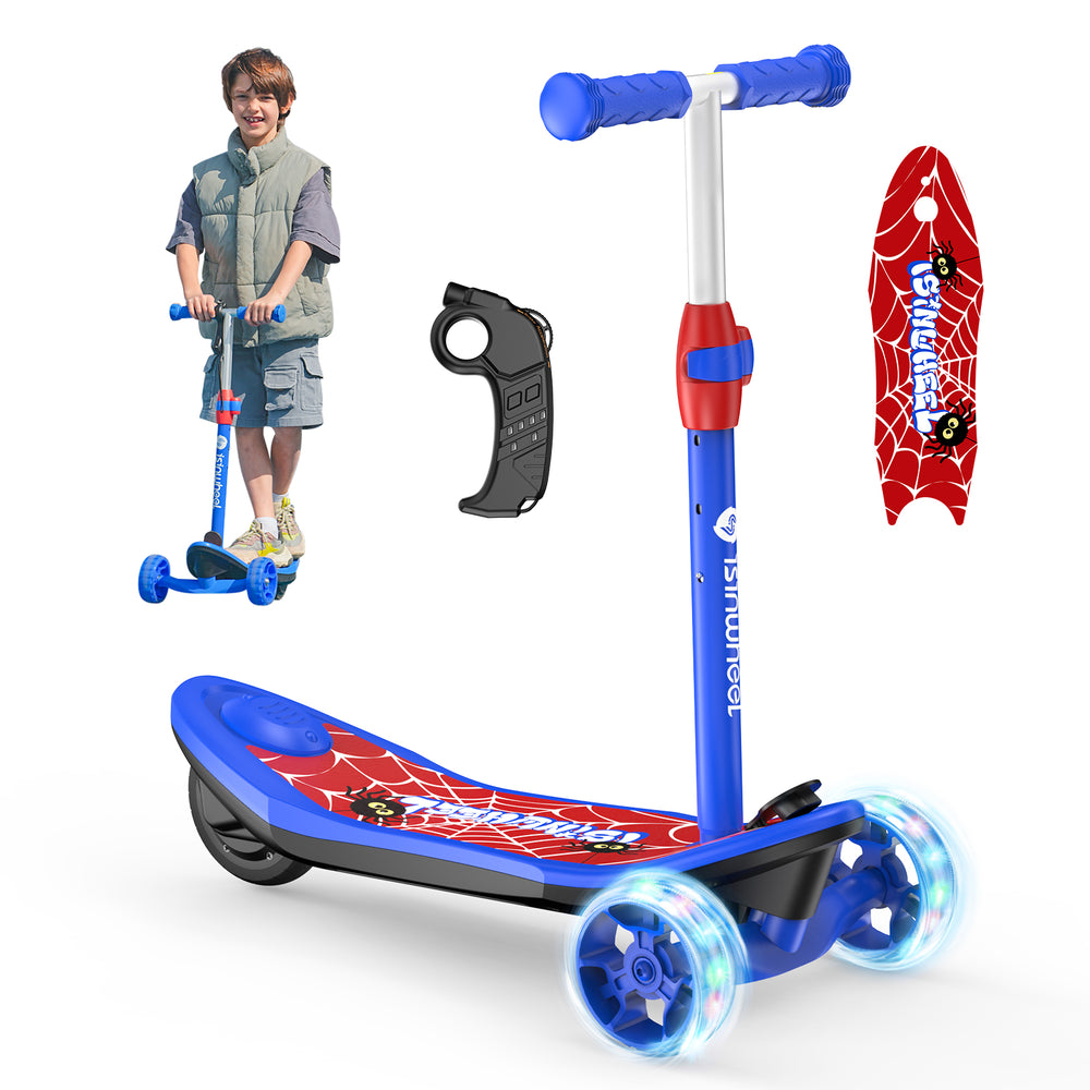 CE certification label on the MiniSpider kids electric scooter, safe and reliable