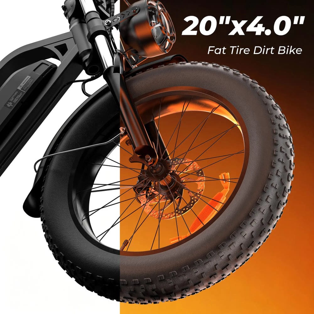 CyberCart Electric Off-Road Bike EB5, 20-inch Thick Tires