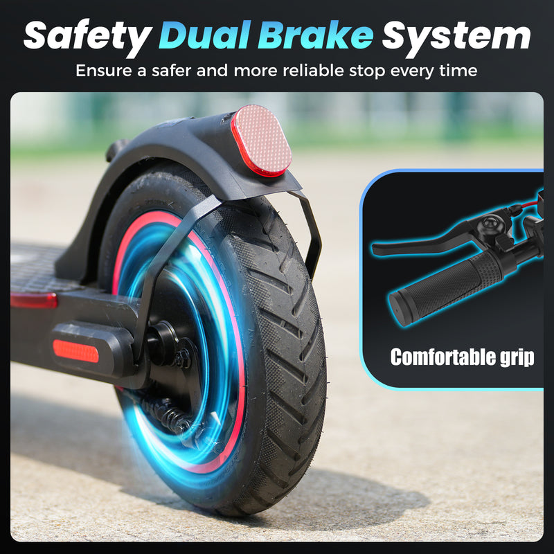 Rider commuting on an iScooter i8 scooter in an urban environment