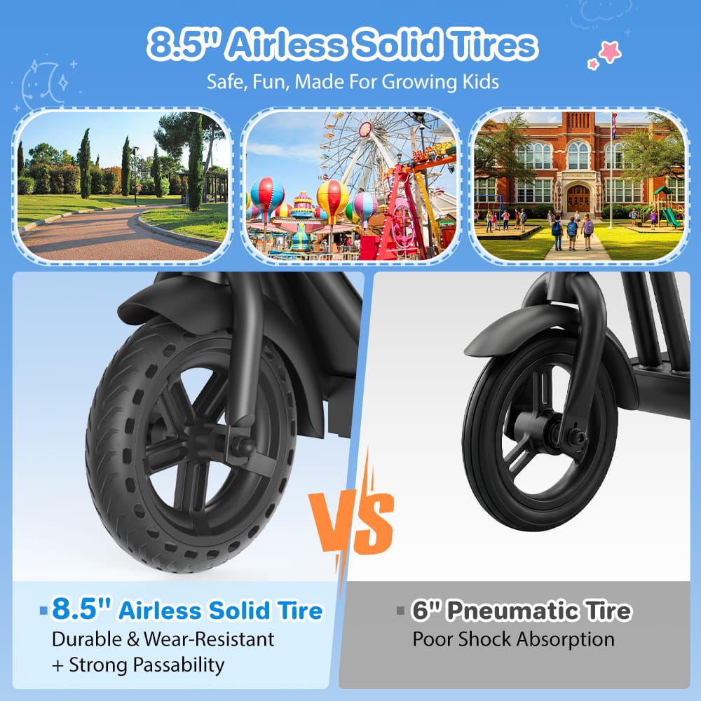CyberCart E-Scooter for Kids Cybercart iK7 2-in-1 Kids E-Scooter with Removable Seat & Basket
