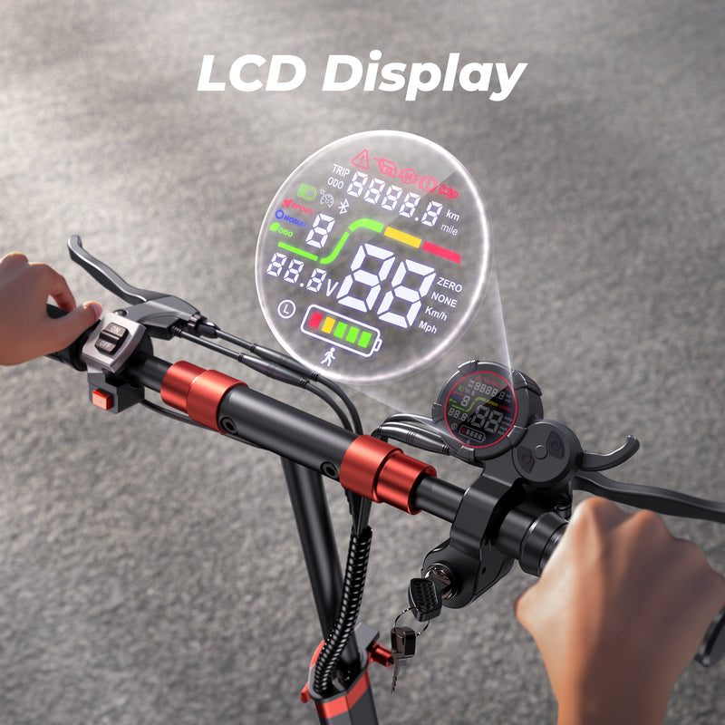 Strong 800W motor powering iX5 scooter for up to 45KM/H speed unlocked.