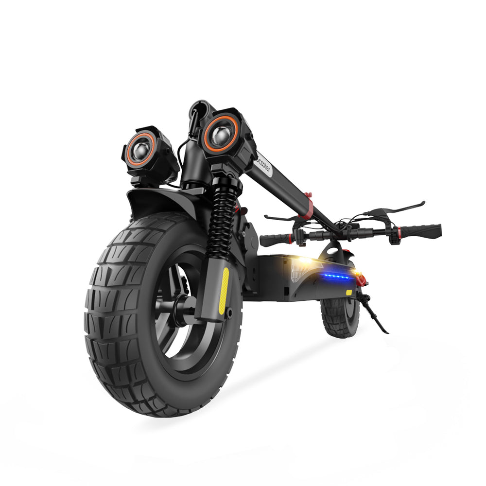 iX4 800W Off-Road Electric Scooter - Folded View on White Background