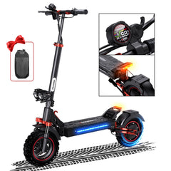iScooter Off-Road E-Scooter IX5S Electric Scooter, 1000W Motor, 48V 15Ah Battery, 11 Inch Tires, 45km/h Max Speed, 65km Range, Front & Rear Disc Brake, Front & Rear Suspension