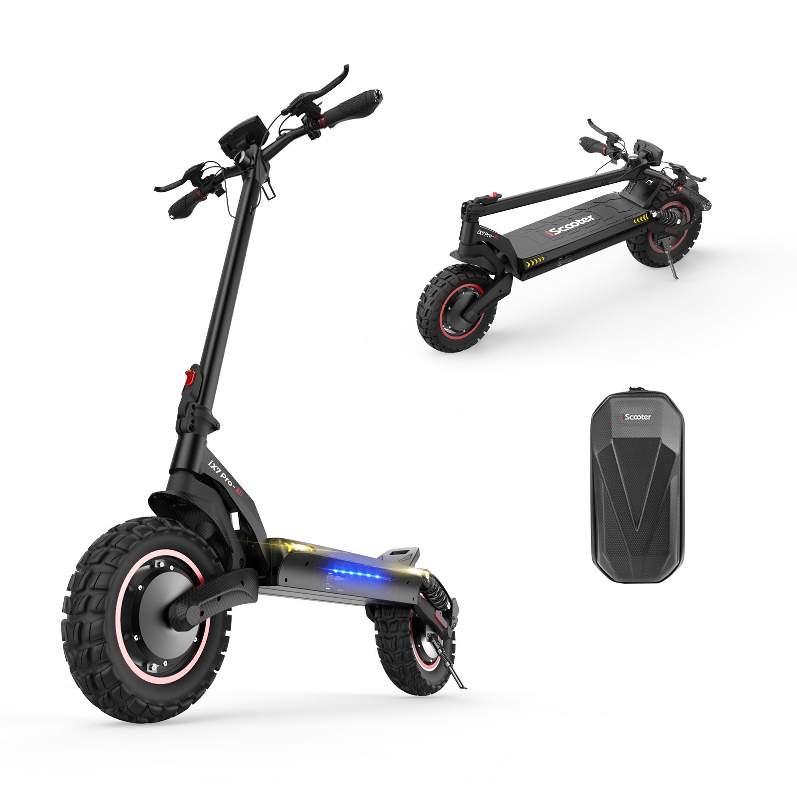 iX7 Pro 2000W High-Power Off-Road Electric Scooter - Front View on White Background