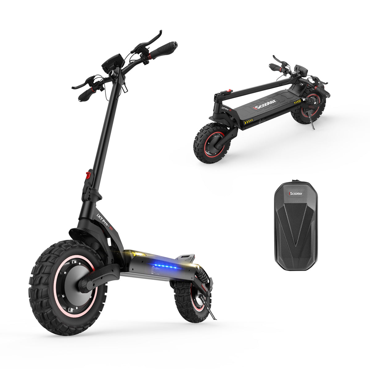 iX7 Pro 2000W High-Power Off-Road Electric Scooter - Front View on White Background