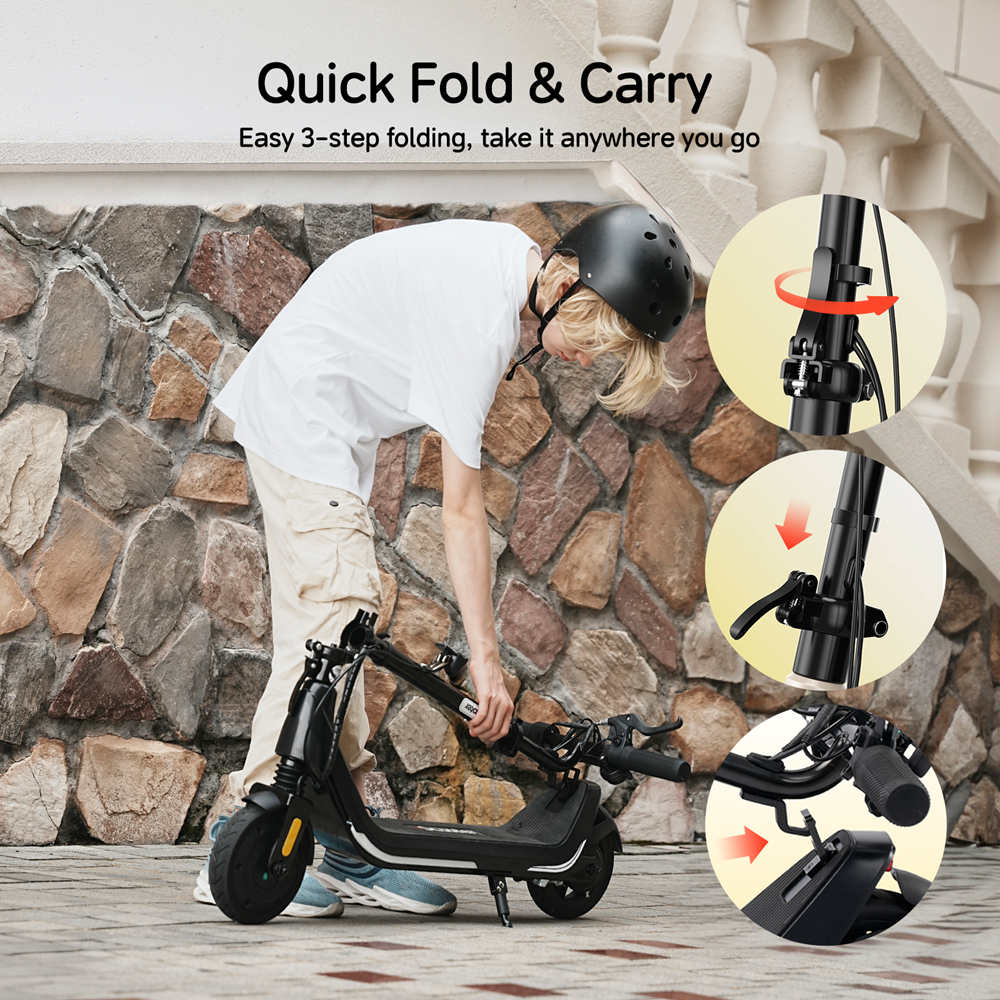 CyberCart E-Scooter for Kids Cybercart iK5 Foldable Kids Electric Scooter | 20 km/h, Front Suspension & RGB Lights (Ages 6-14 / Up to 170cm)