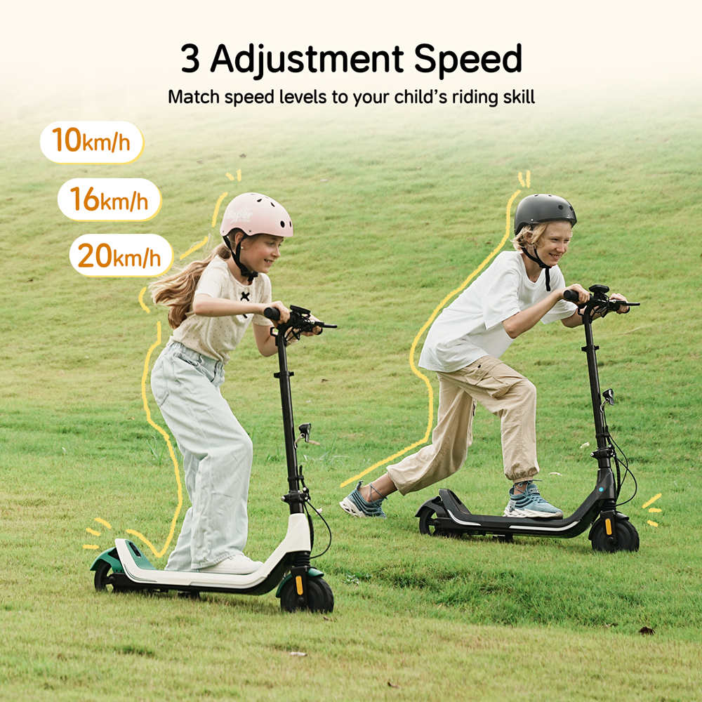 CyberCart E-Scooter for Kids Cybercart iK5 Foldable Kids Electric Scooter | 20 km/h, Front Suspension & RGB Lights (Ages 6-14 / Up to 170cm)