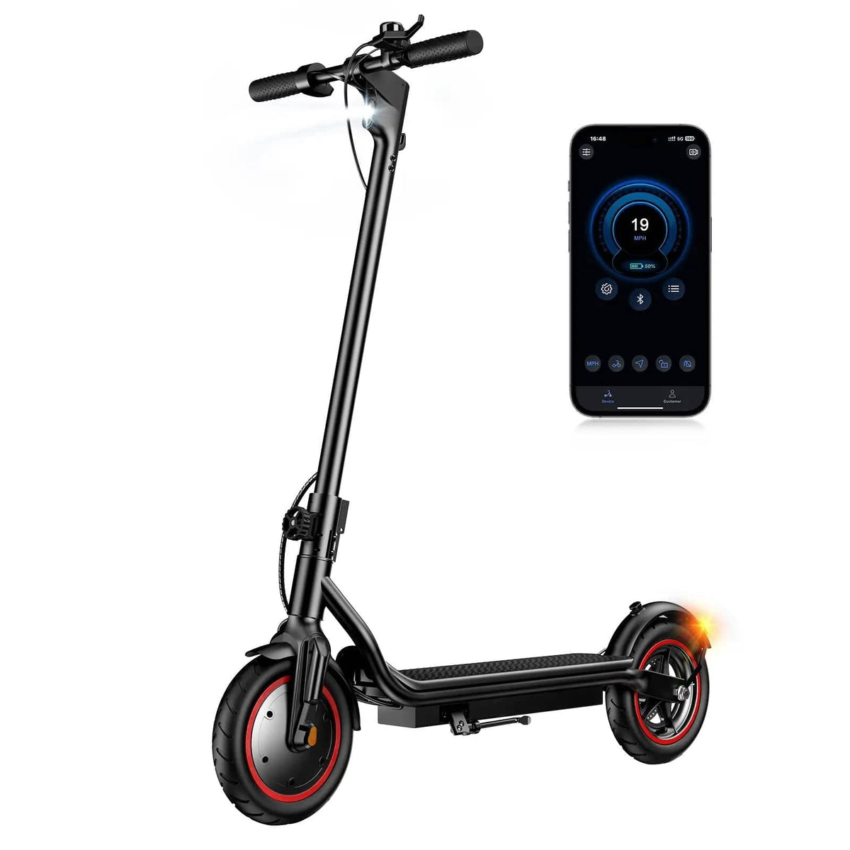 iScooter Commuter E-Scooter W5 City Electric Scooter, 350W Motor, 30km/h Max Speed, LCD Display