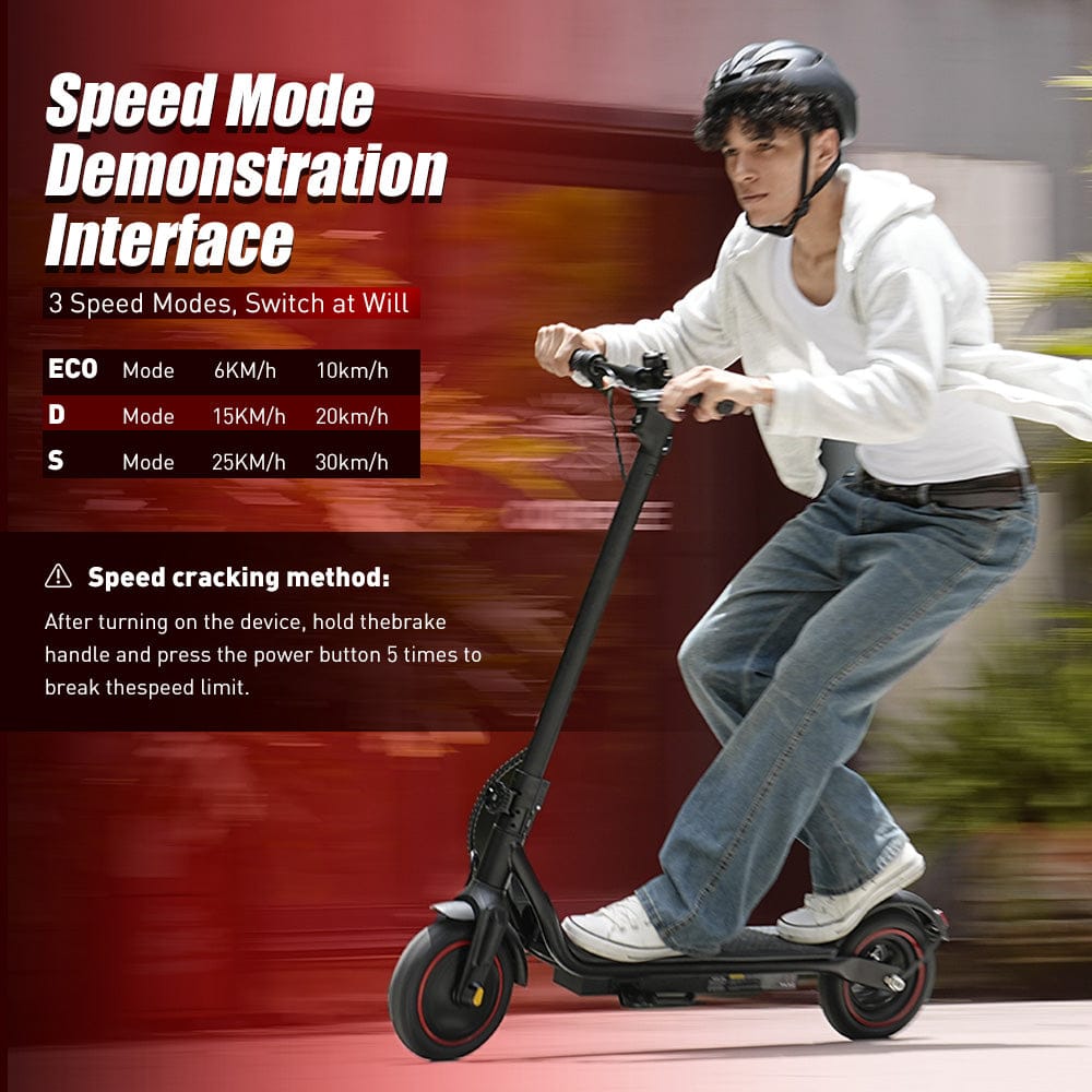 iScooter Commuter E-Scooter W5 City Electric Scooter, 350W Motor, 30km/h Max Speed, LCD Display