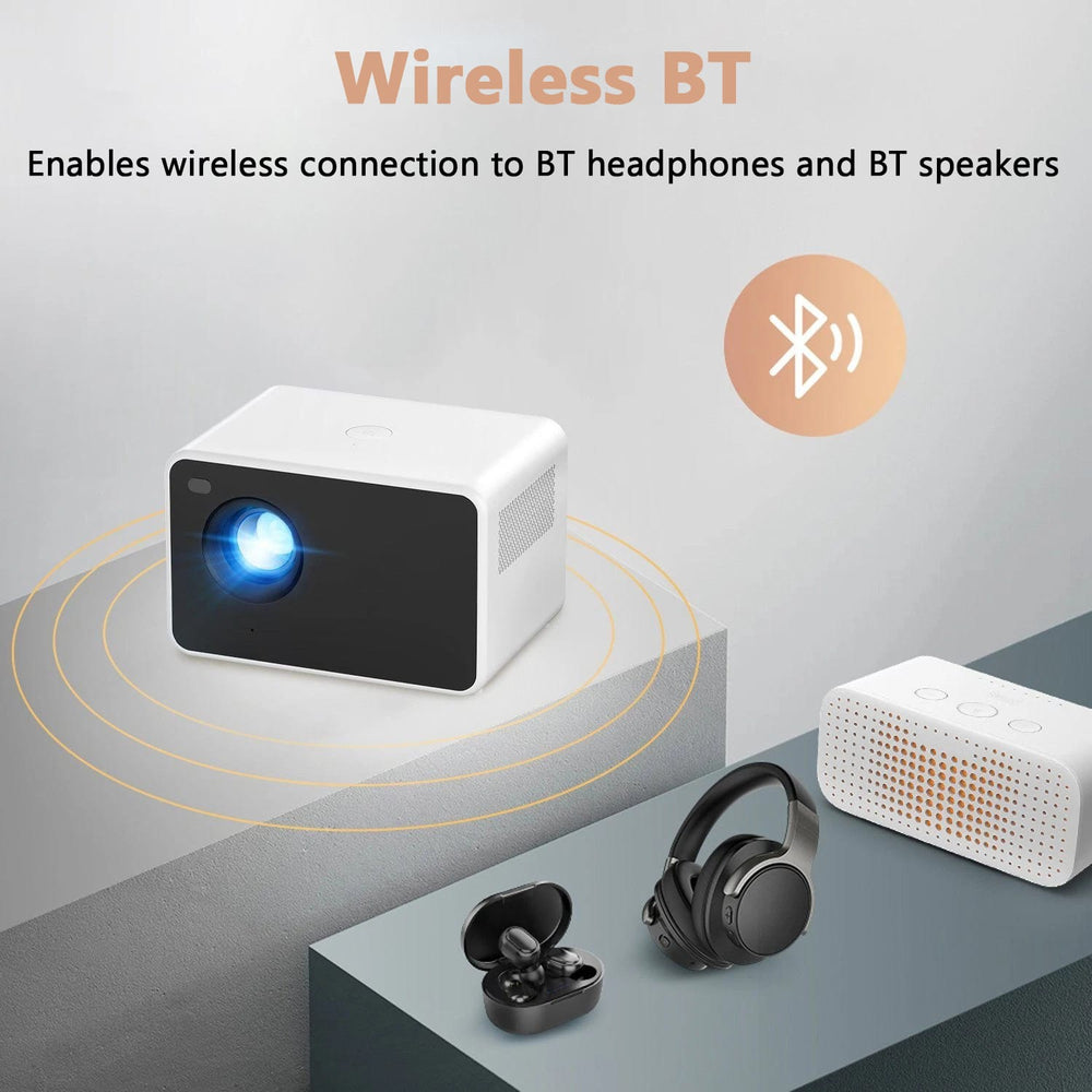 iSinbox Beamer P2 4K Portable LCD Projector – WiFi, Bluetooth, Autofocus – Mini TV Home Cinema