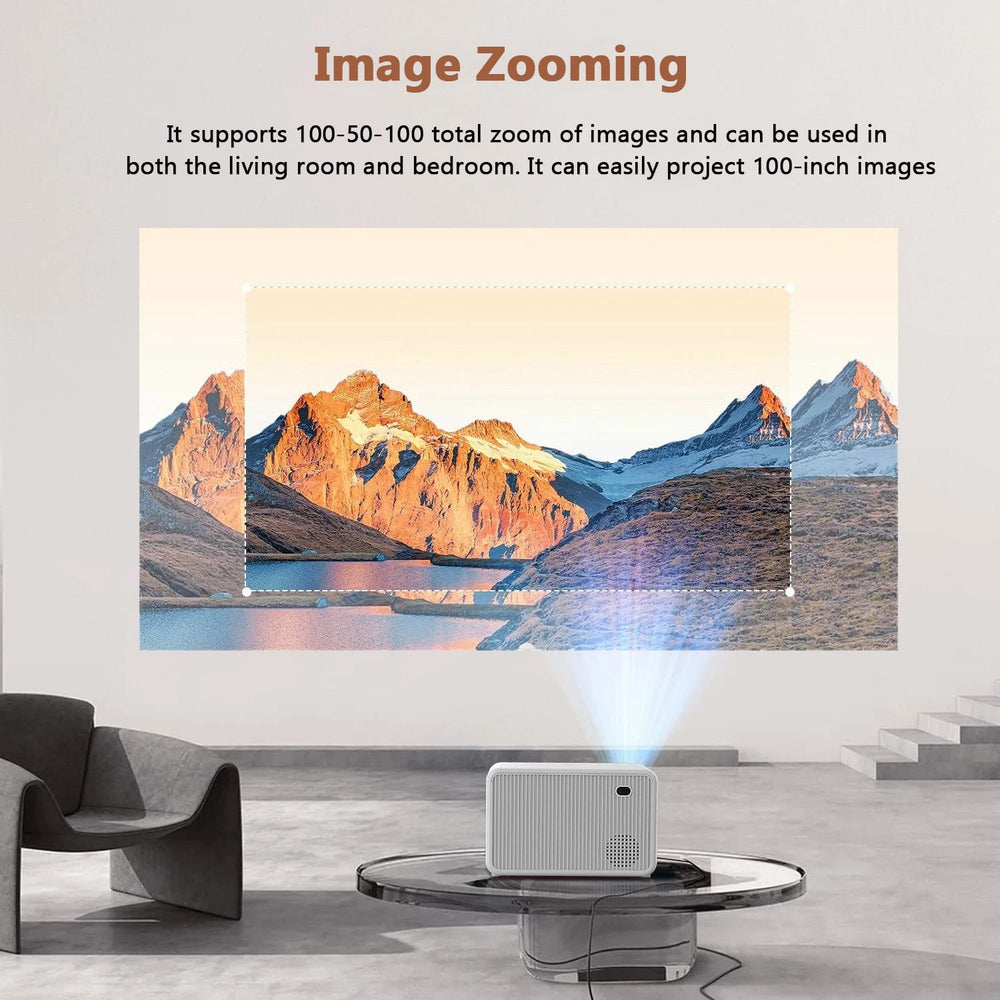 iSinbox Beamer P2 4K Portable LCD Projector – WiFi, Bluetooth, Autofocus – Mini TV Home Cinema