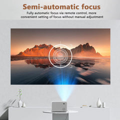 iSinbox Beamer P2 4K Portable LCD Projector – WiFi, Bluetooth, Autofocus – Mini TV Home Cinema