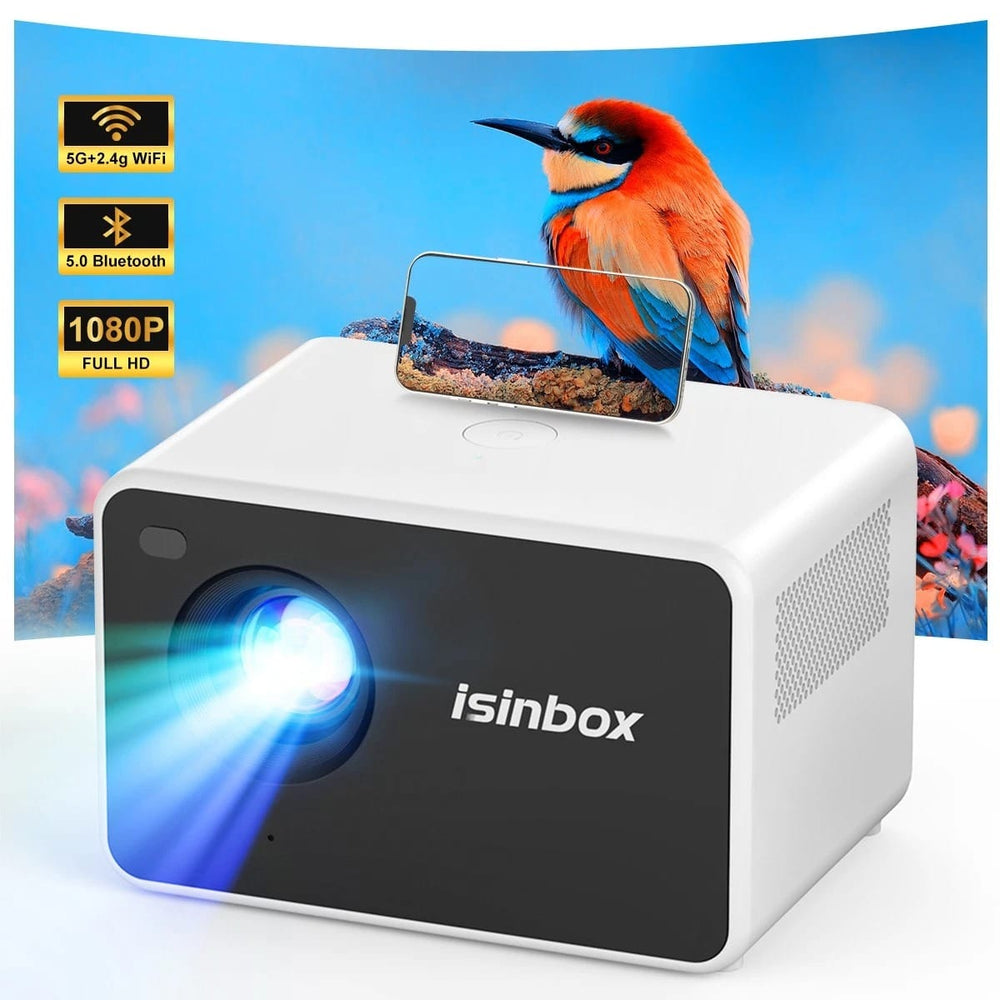 iSinbox Beamer P2 4K Portable LCD Projector – WiFi, Bluetooth, Autofocus – Mini TV Home Cinema