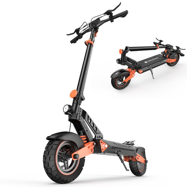 Trottinette électrique tout-terrain pliable D2 UrbanRover+ 1000W avec une autonomie de 55 km et un moteur puissant pour tous les terrains. 