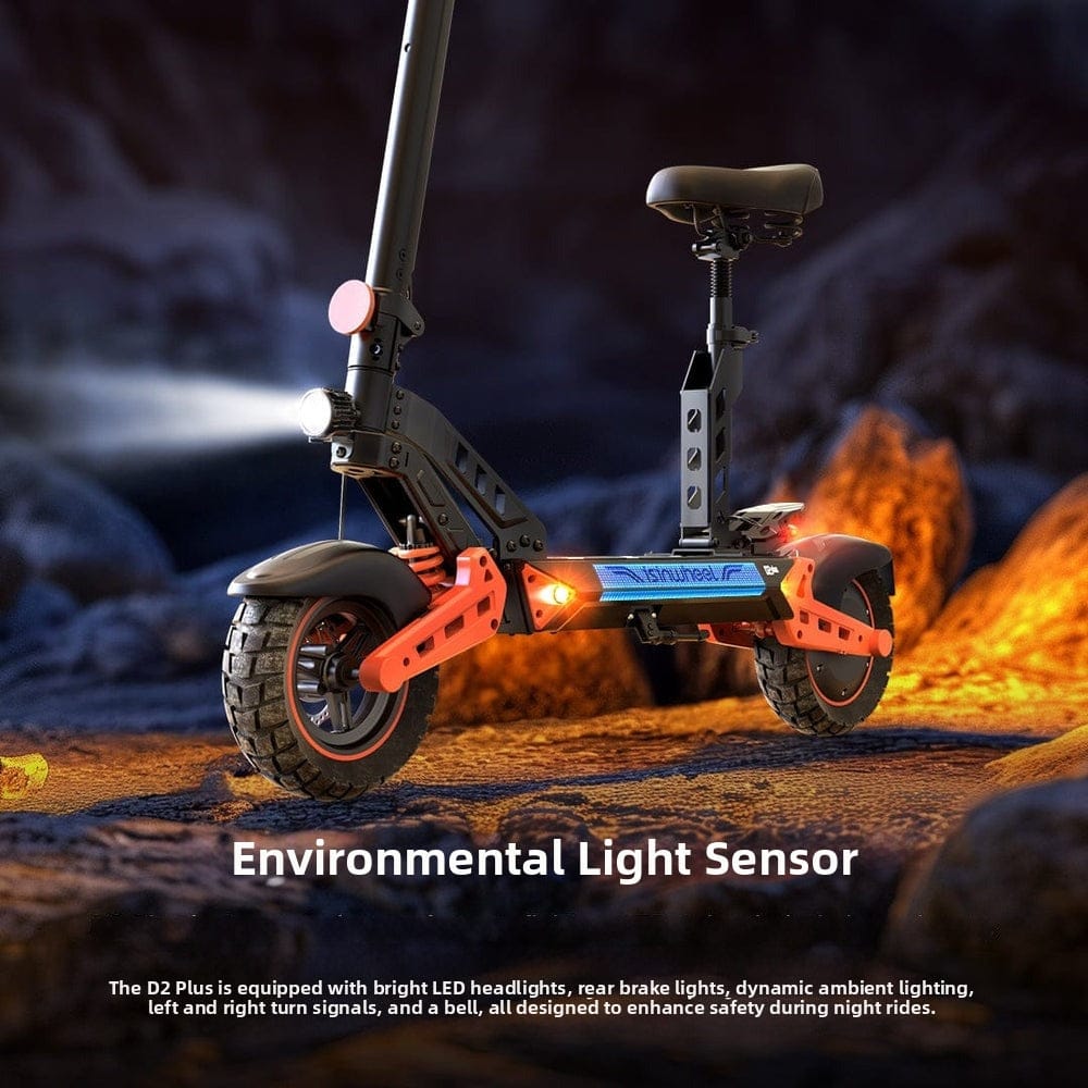 iSinwheel Skuter Elektryczny Terenowy D2Plus Electric Scooter 1000W Folding Off-Road, Range 60-65 km, Powerful Motor