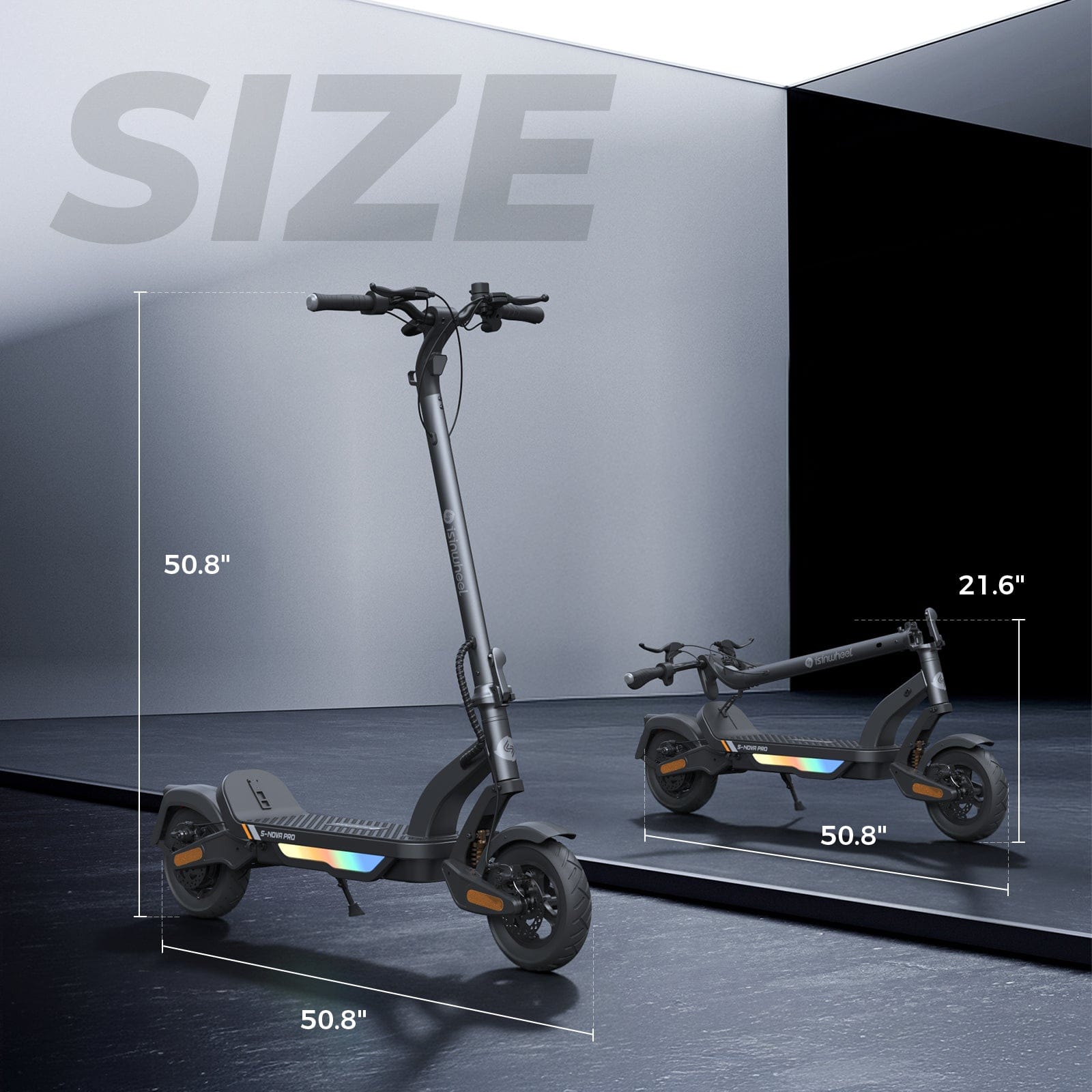 iSinwheel Commuter E-Scooter S-Nova Pro Urban Electric Scooter 1000W