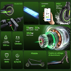 iSinwheel Commuter E-Scooter S9 Electric Scooter 350W Foldable Commuter CE-Certified E-Scooter