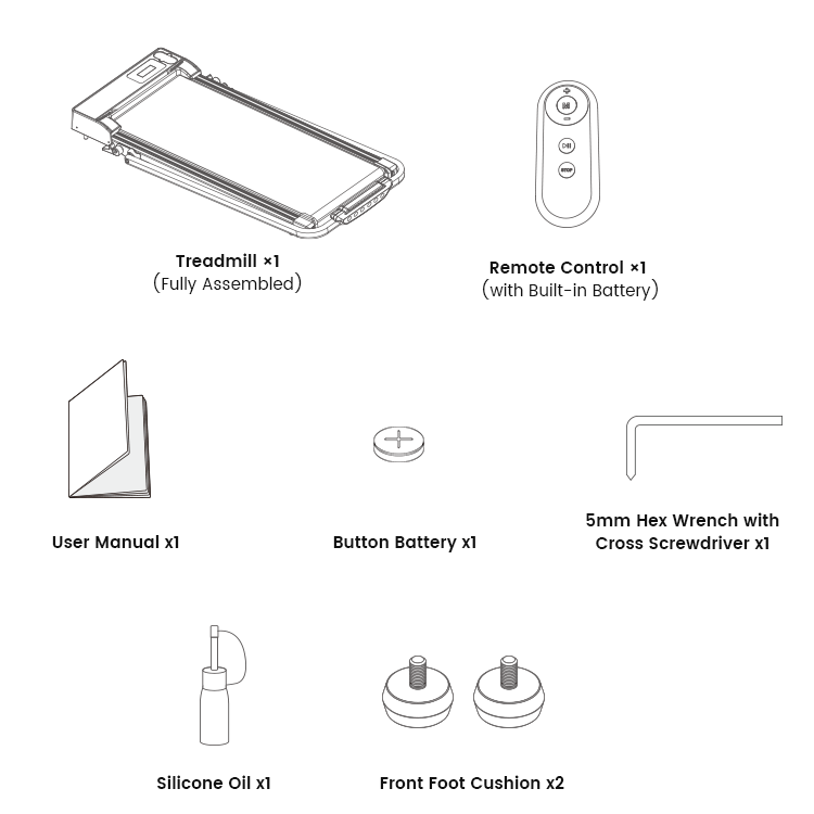 A close-up of a black JT51 treadmill's base showing an adjustable foot positioned on a wooden floor, with a blue glowing circle indicating stability or leveling.