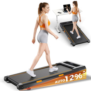JT32 AdaptTrek Treadmill Auto Incline with 12% Automatic Cushioning Walking Pad Under Desk with Smart App 180KG Load