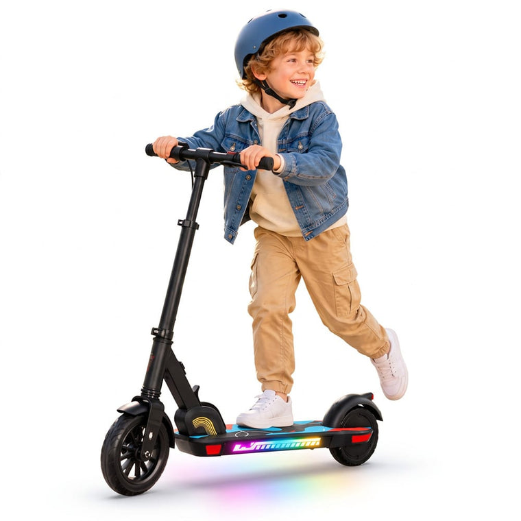 CyberCart K40 Pro Foldable Kids Electric Scooter – Dual Brakes, Height-Adjustable & Legal Safe Speed