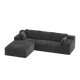 CyberCart Ares Minimalist 2-Seater Sofa Corduroy L-Shaped Gaming Sofa, 4-Seat Chaise Lounge, No Assembly