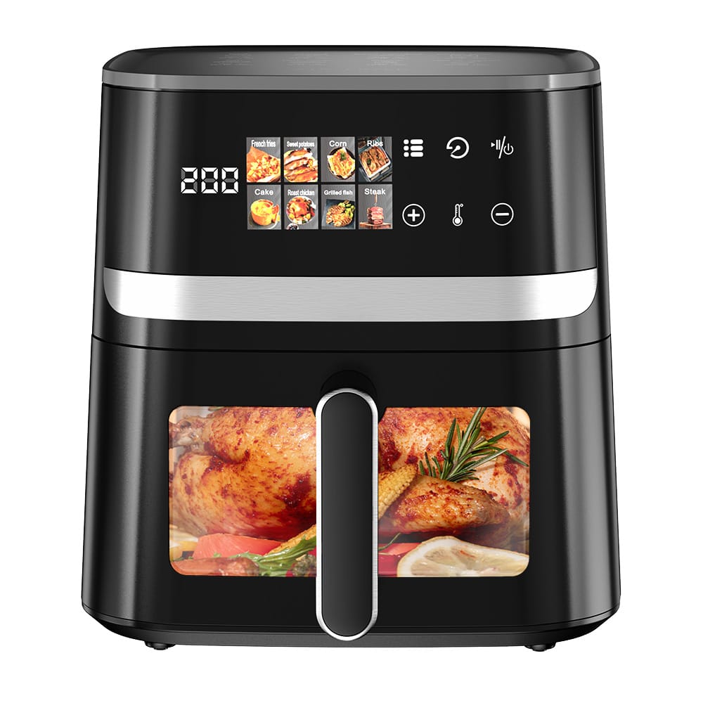 Patbrela Air Fryer Air fryer, 7L capacity, 8 programs, up to 85% less fat, cooking window, touchscreen